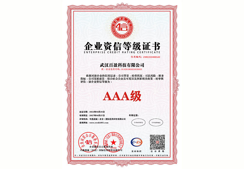 企业资信等级证书