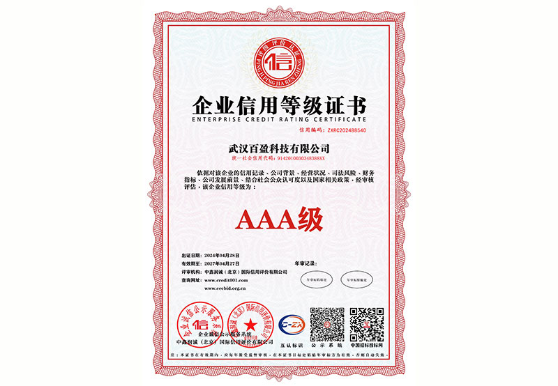 企业信用等级证书